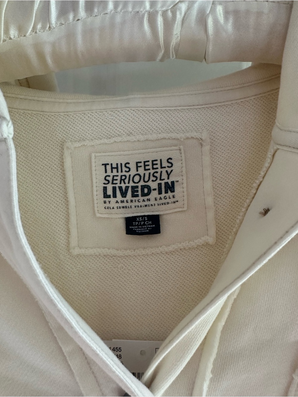 American Eagle Outfitters Cream Hooded Button-Front Jacket - Picture 3 of 5